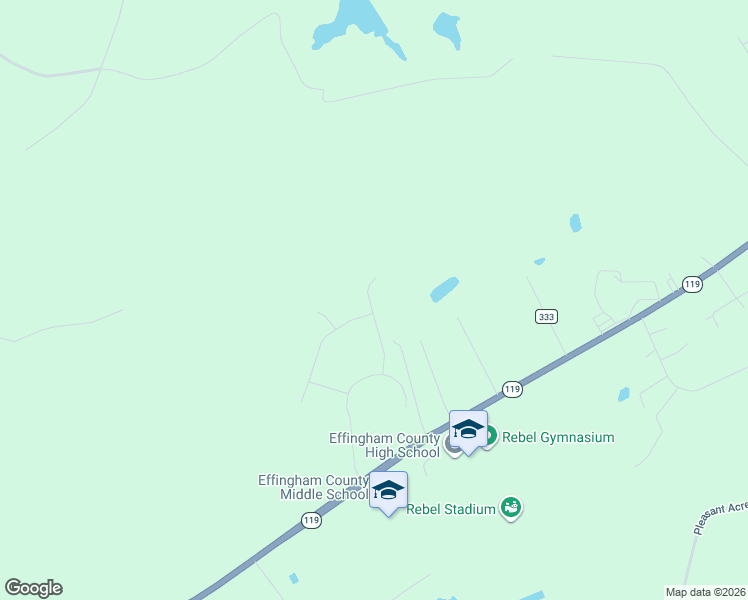 map of restaurants, bars, coffee shops, grocery stores, and more near 124 Bridgewood Drive in Springfield