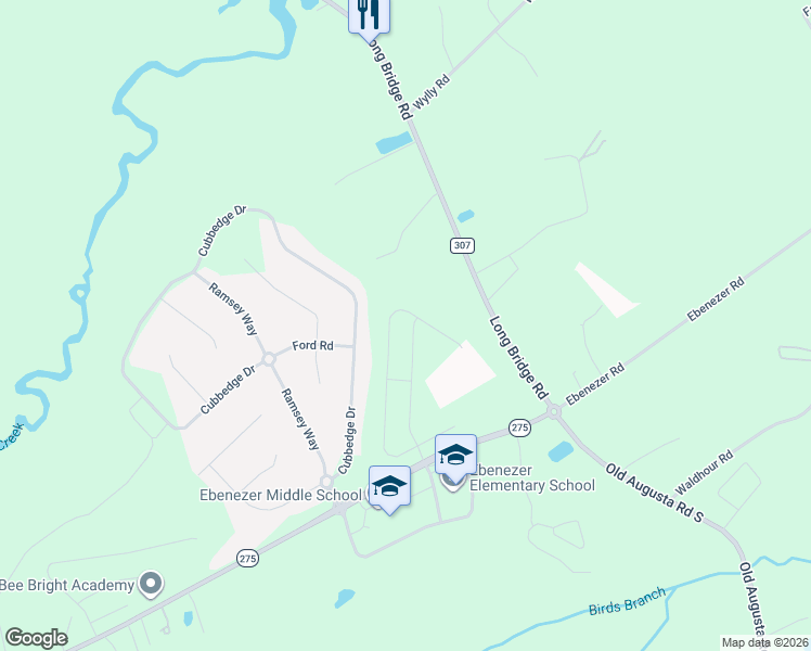 map of restaurants, bars, coffee shops, grocery stores, and more near 305 Lillian Street in Rincon