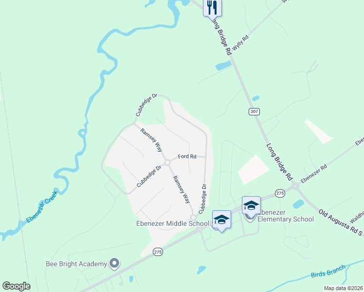 map of restaurants, bars, coffee shops, grocery stores, and more near 103 Little Jack Way in Rincon