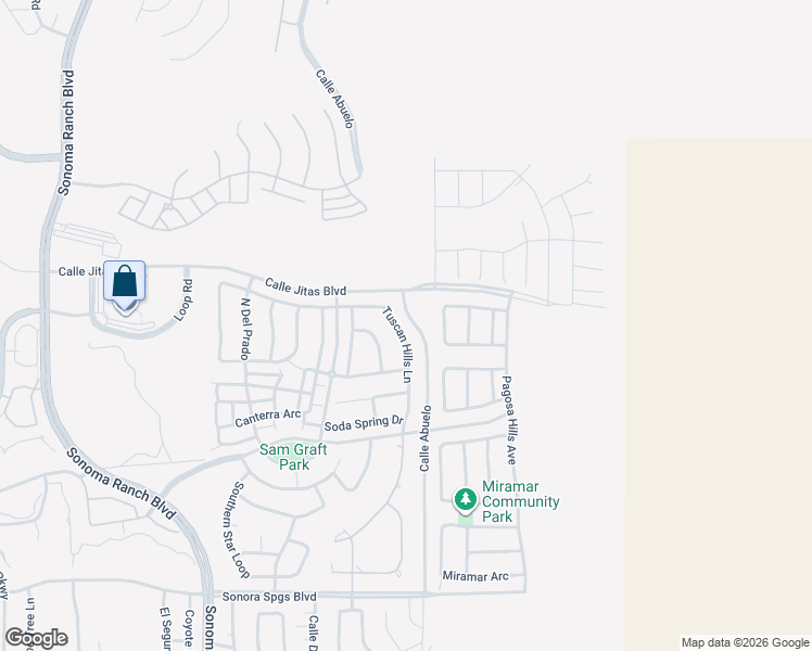 map of restaurants, bars, coffee shops, grocery stores, and more near 2490 Tuscan Hills Lane in Las Cruces