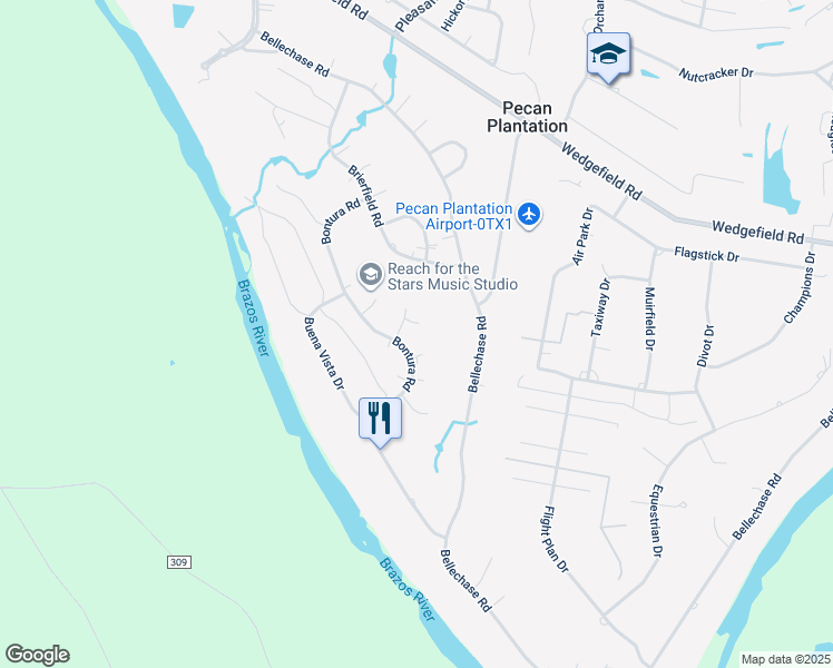 map of restaurants, bars, coffee shops, grocery stores, and more near 9003 Valcour Court in Granbury