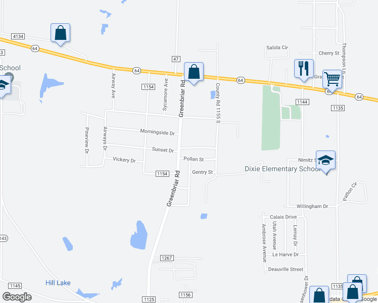 map of restaurants, bars, coffee shops, grocery stores, and more near 12549 Kara Lynn Place in Tyler