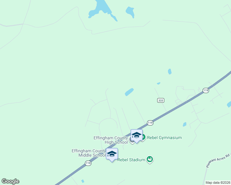 map of restaurants, bars, coffee shops, grocery stores, and more near 124 Bridgewood Drive in Springfield