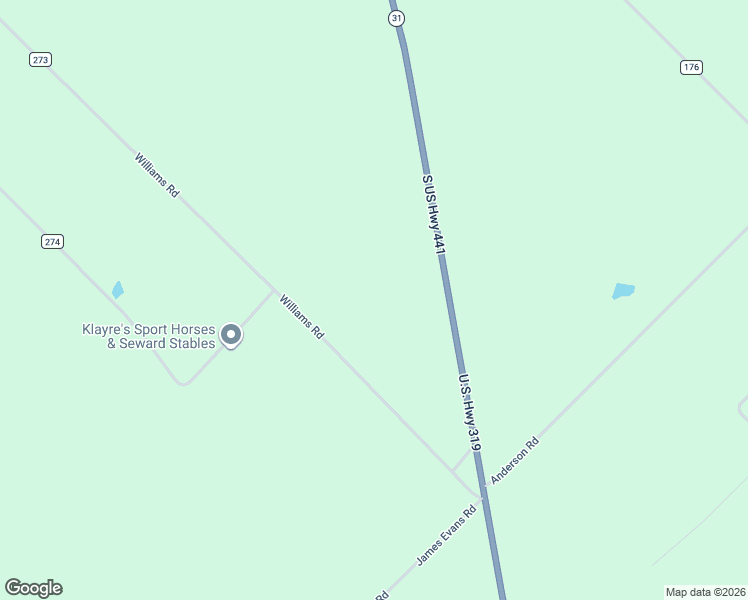 map of restaurants, bars, coffee shops, grocery stores, and more near 1678 Williams Road in Rentz