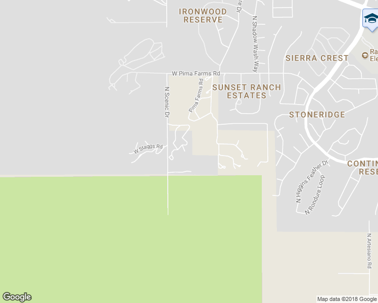 map of restaurants, bars, coffee shops, grocery stores, and more near 8110 North Scenic Drive in Tucson