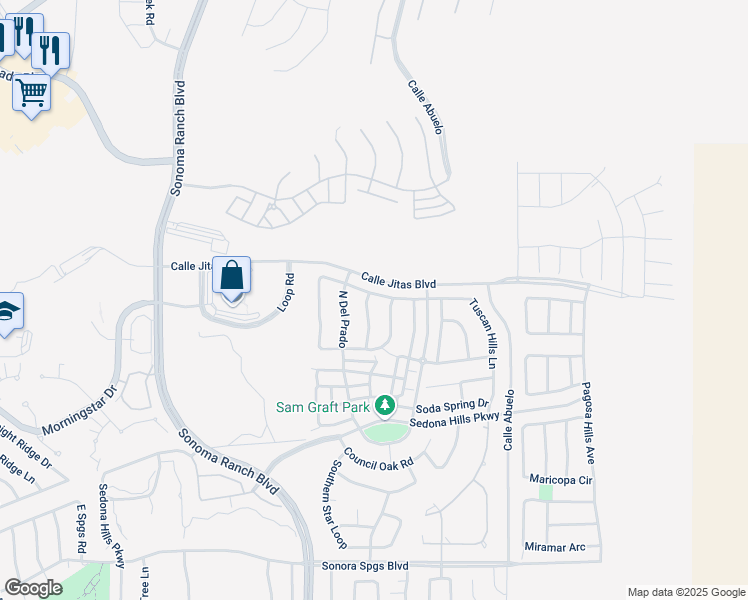 map of restaurants, bars, coffee shops, grocery stores, and more near 4340 Calle Bonita in Las Cruces