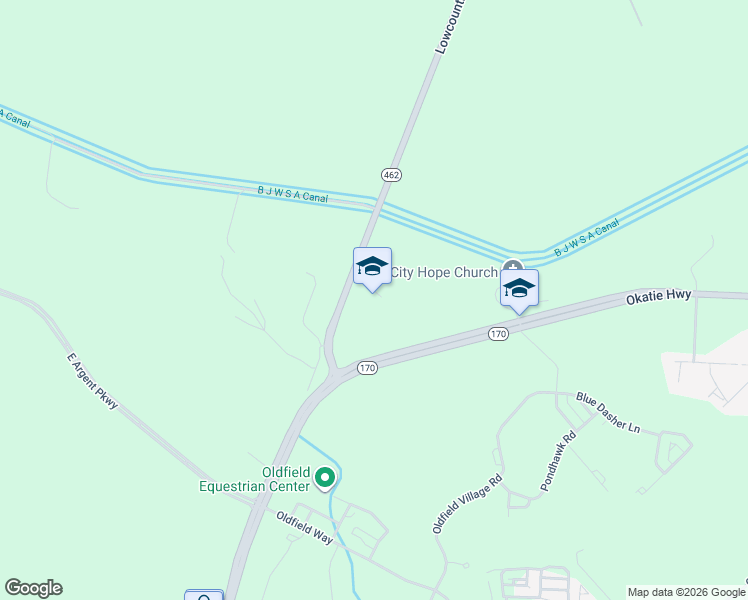 map of restaurants, bars, coffee shops, grocery stores, and more near 80 Lowcountry Drive in Ridgeland