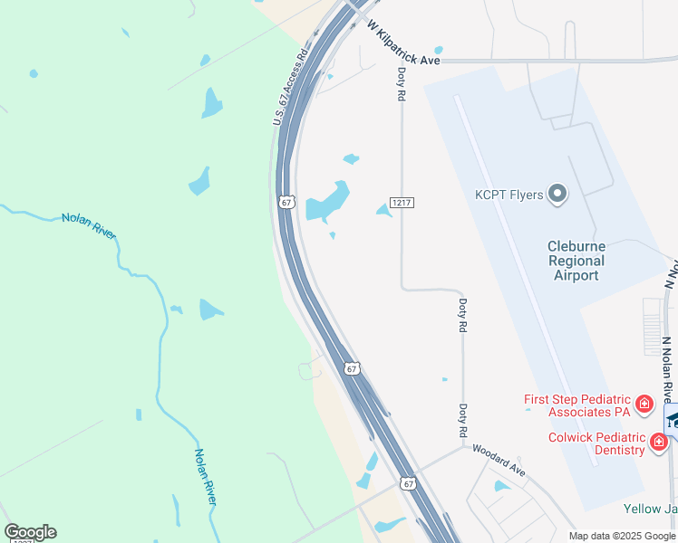 map of restaurants, bars, coffee shops, grocery stores, and more near 902 Walter P. Holliday Boulevard in Cleburne
