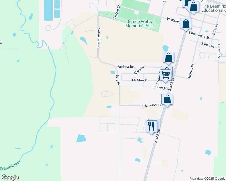 map of restaurants, bars, coffee shops, grocery stores, and more near in Mabank