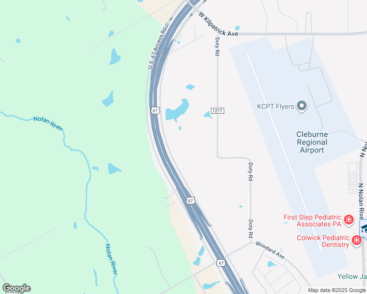 map of restaurants, bars, coffee shops, grocery stores, and more near 902 Walter P. Holliday Boulevard in Cleburne