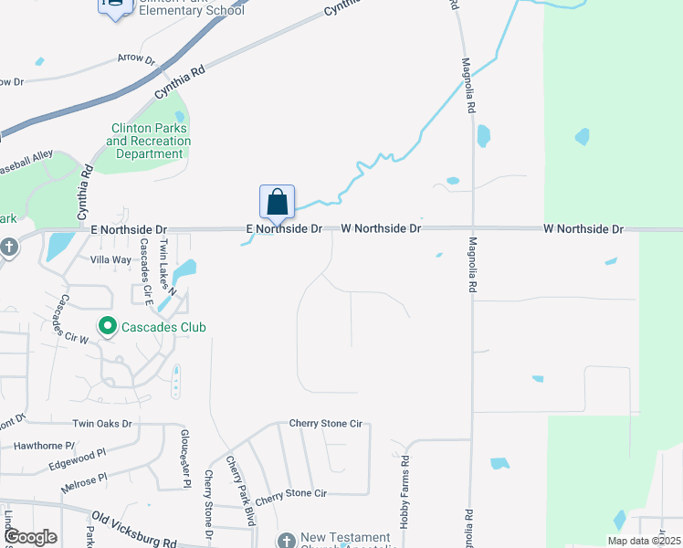 map of restaurants, bars, coffee shops, grocery stores, and more near 207-209 Saddlewood Dr in Clinton