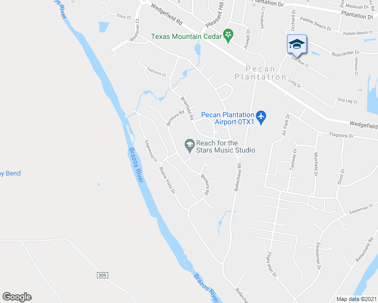 map of restaurants, bars, coffee shops, grocery stores, and more near 6304 Southdown Court in Granbury