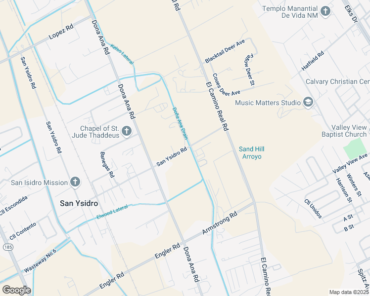 map of restaurants, bars, coffee shops, grocery stores, and more near 3515 Hidden Lane in Las Cruces