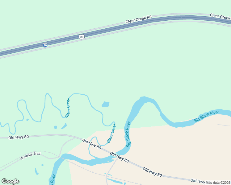 map of restaurants, bars, coffee shops, grocery stores, and more near 7481 Old U.S. 80 in Vicksburg