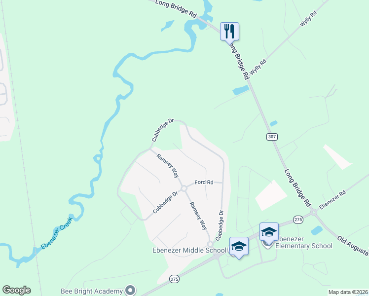 map of restaurants, bars, coffee shops, grocery stores, and more near 116 Little Jack Way in Rincon