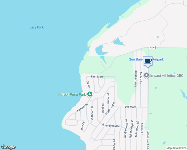map of restaurants, bars, coffee shops, grocery stores, and more near 240 First Mate in Gun Barrel City