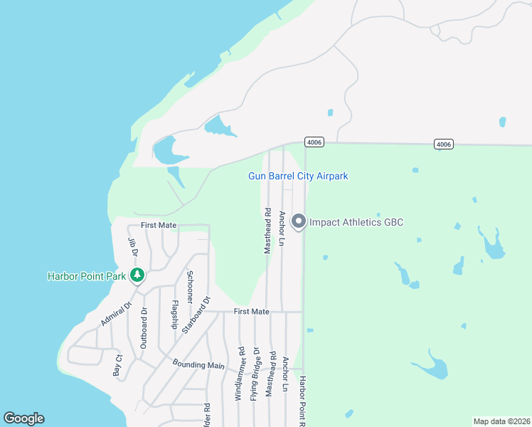 map of restaurants, bars, coffee shops, grocery stores, and more near 438 Masthead Road in Gun Barrel City