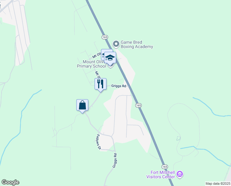 map of restaurants, bars, coffee shops, grocery stores, and more near 22 Gunner Drive in Fort Mitchell
