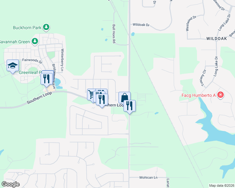 map of restaurants, bars, coffee shops, grocery stores, and more near 10493 Keysburg Court in Shreveport
