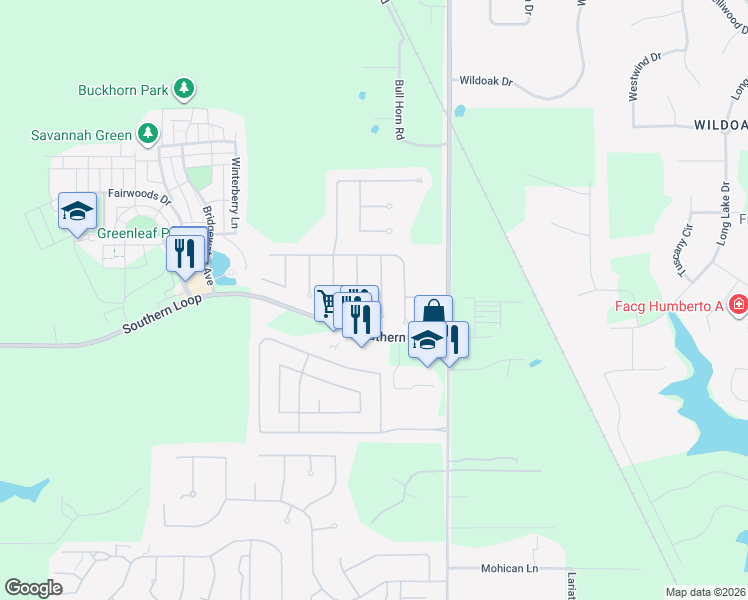 map of restaurants, bars, coffee shops, grocery stores, and more near 9032 Hayden Drive in Shreveport