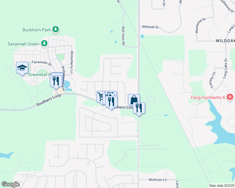 map of restaurants, bars, coffee shops, grocery stores, and more near 9032 Hayden Drive in Shreveport
