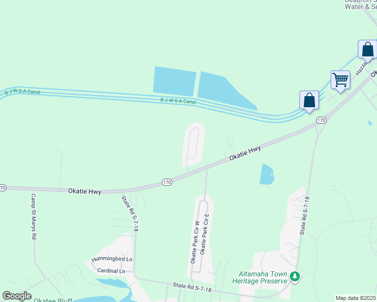 map of restaurants, bars, coffee shops, grocery stores, and more near 529 Mid Way Circle in Ridgeland