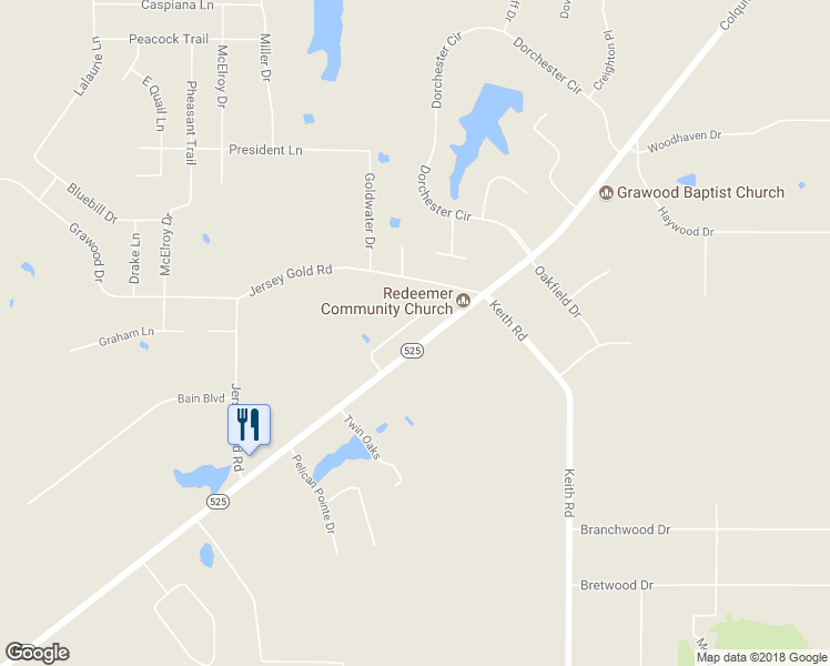 map of restaurants, bars, coffee shops, grocery stores, and more near 6050 Colquitt Road in Keithville