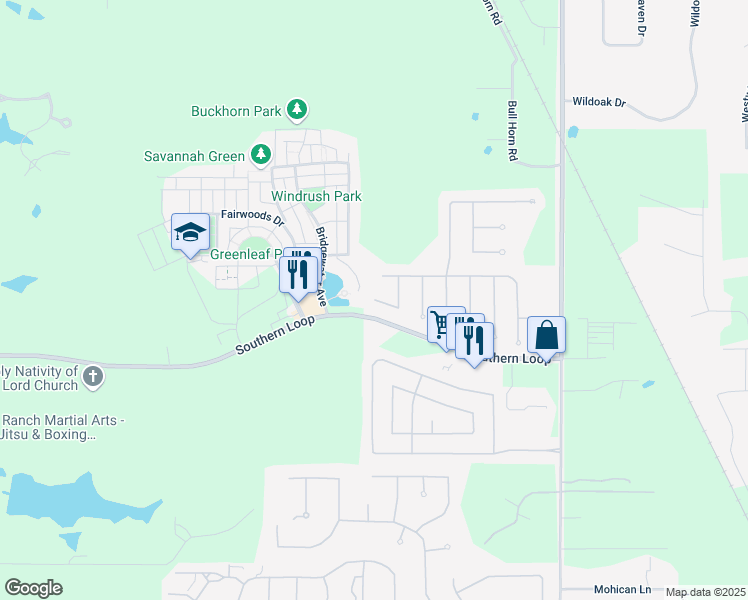 map of restaurants, bars, coffee shops, grocery stores, and more near 9098 Sundance Lane in Shreveport