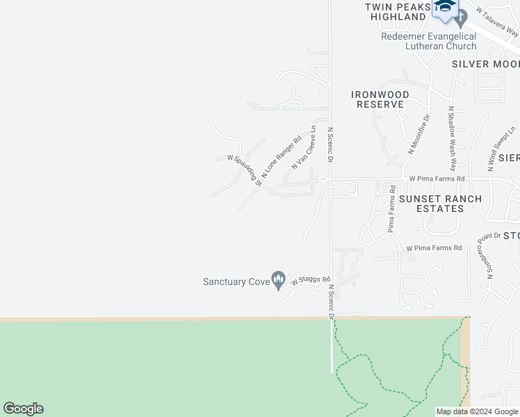 map of restaurants, bars, coffee shops, grocery stores, and more near 8401 North Scenic Drive in Tucson