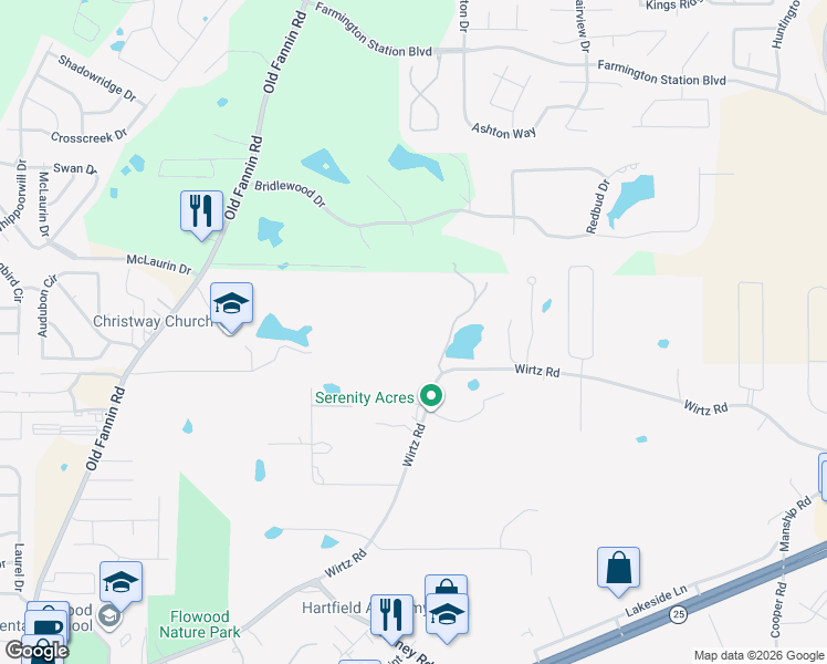 map of restaurants, bars, coffee shops, grocery stores, and more near 103 Hickory Cove in Brandon