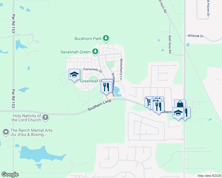 map of restaurants, bars, coffee shops, grocery stores, and more near 1028 Bridgewater Avenue in Shreveport
