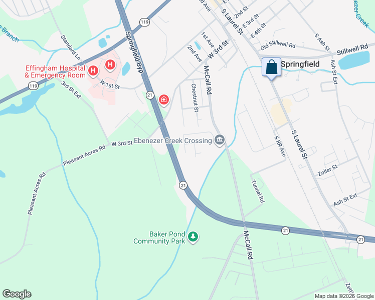 map of restaurants, bars, coffee shops, grocery stores, and more near 102 Holly Drive in Springfield