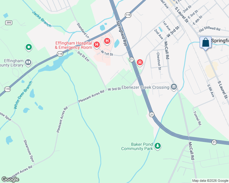 map of restaurants, bars, coffee shops, grocery stores, and more near 685 West 3rd Street in Springfield