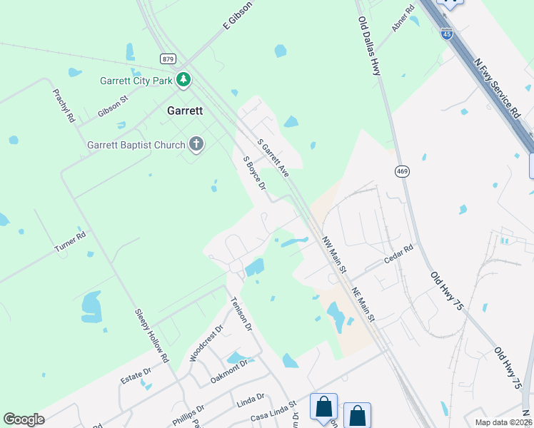 map of restaurants, bars, coffee shops, grocery stores, and more near 212 South Boyce Drive in Ennis