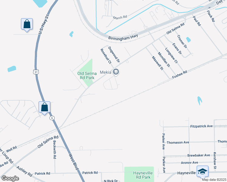 map of restaurants, bars, coffee shops, grocery stores, and more near 3312 Margaret Ann Drive in Montgomery
