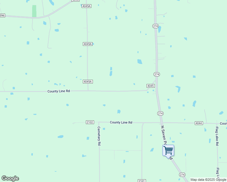 map of restaurants, bars, coffee shops, grocery stores, and more near 6585 County Road 4045 in Kemp