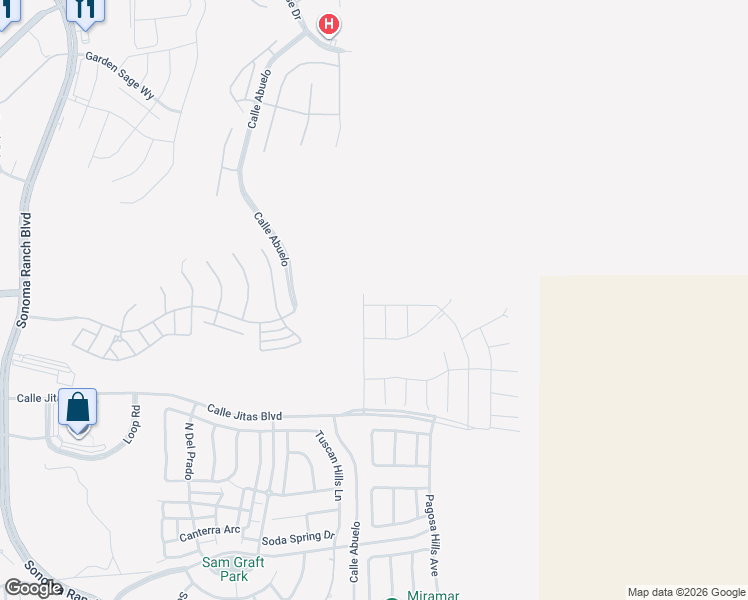 map of restaurants, bars, coffee shops, grocery stores, and more near 2549 Silver Hawk Avenue in Las Cruces