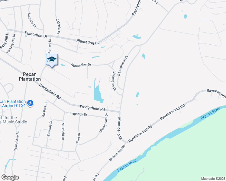 map of restaurants, bars, coffee shops, grocery stores, and more near 9418 South Longwood Drive in Granbury