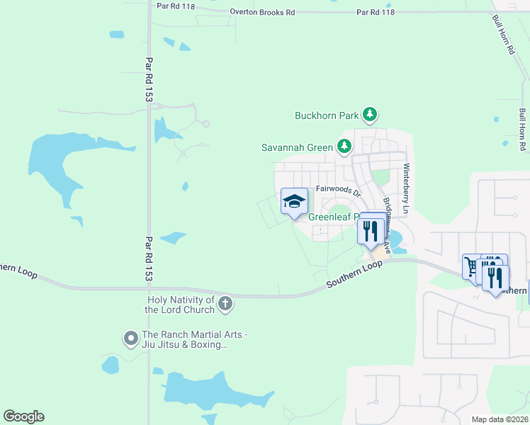 map of restaurants, bars, coffee shops, grocery stores, and more near 2131 Woodberry Avenue in Shreveport