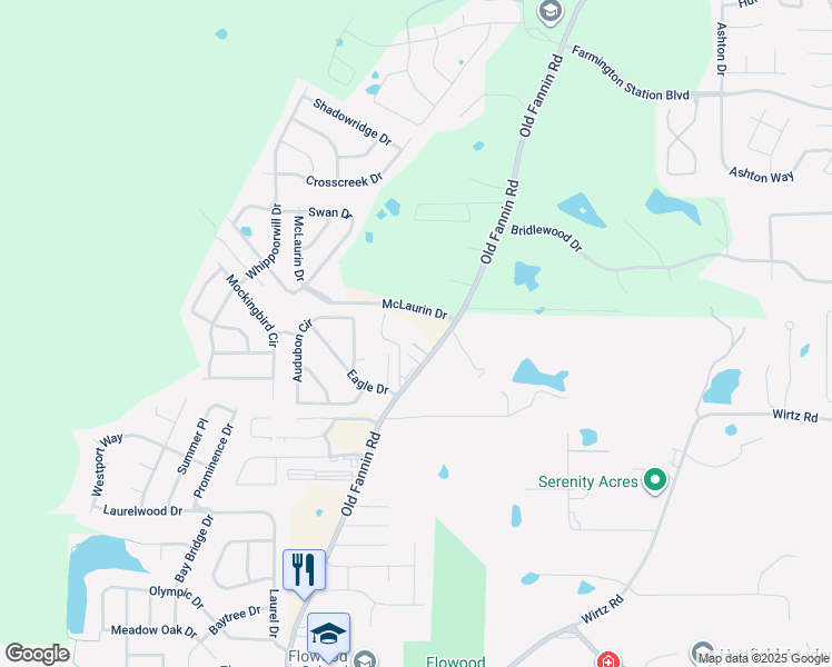 map of restaurants, bars, coffee shops, grocery stores, and more near 155-199 McLaurin Drive in Brandon