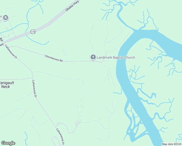 map of restaurants, bars, coffee shops, grocery stores, and more near 124 Chechessee Road in Okatie
