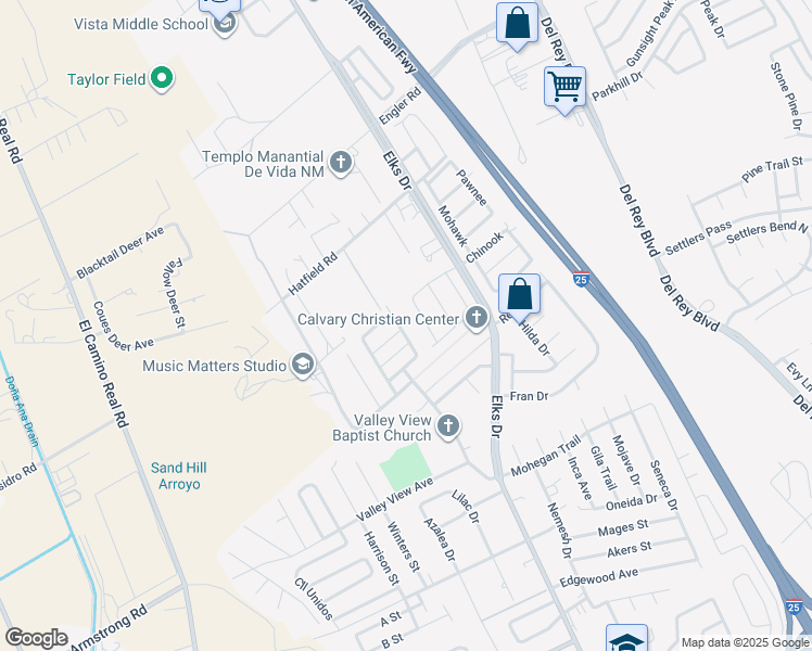 map of restaurants, bars, coffee shops, grocery stores, and more near 4254 Trillium Dr in Las Cruces