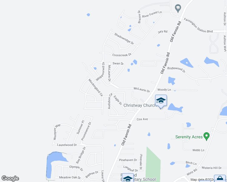 map of restaurants, bars, coffee shops, grocery stores, and more near 367 Audubon Circle in Brandon
