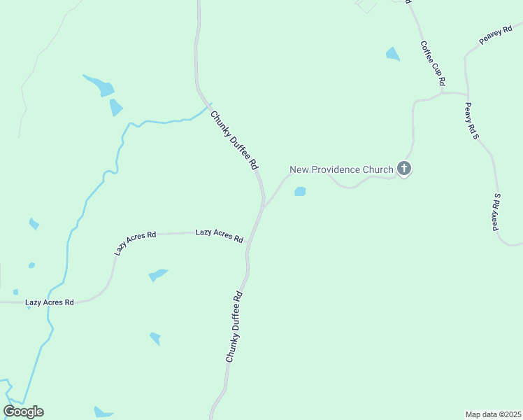map of restaurants, bars, coffee shops, grocery stores, and more near 2347 Chunky Duffee Road in Chunky