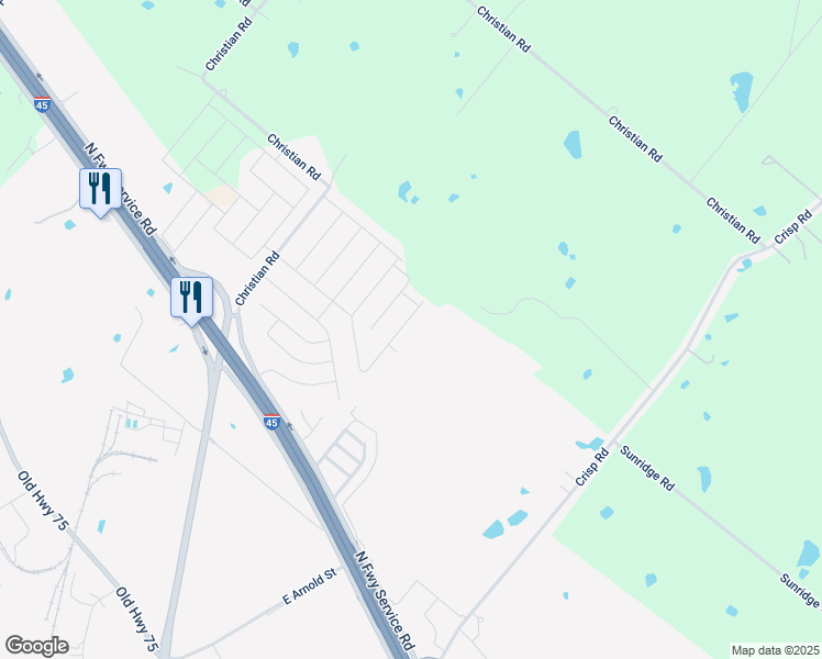 map of restaurants, bars, coffee shops, grocery stores, and more near 1601 Cardinal Drive in Ennis
