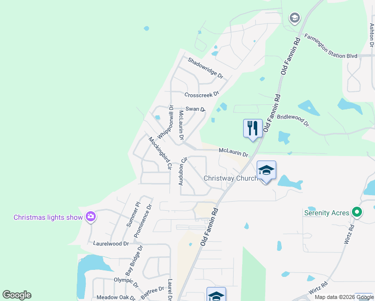 map of restaurants, bars, coffee shops, grocery stores, and more near 203 McLaurin Drive in Brandon