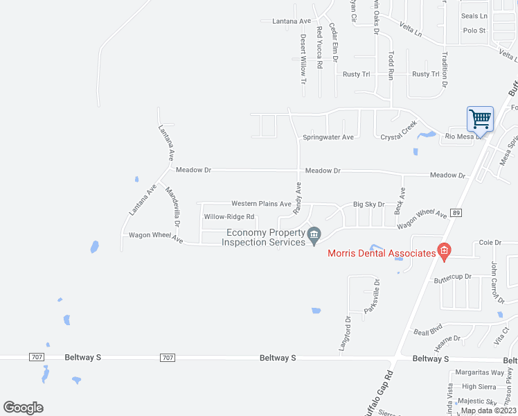 map of restaurants, bars, coffee shops, grocery stores, and more near 5265 Western Plains Avenue in Abilene