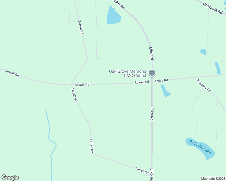 map of restaurants, bars, coffee shops, grocery stores, and more near 126 Sewell Road in Elko