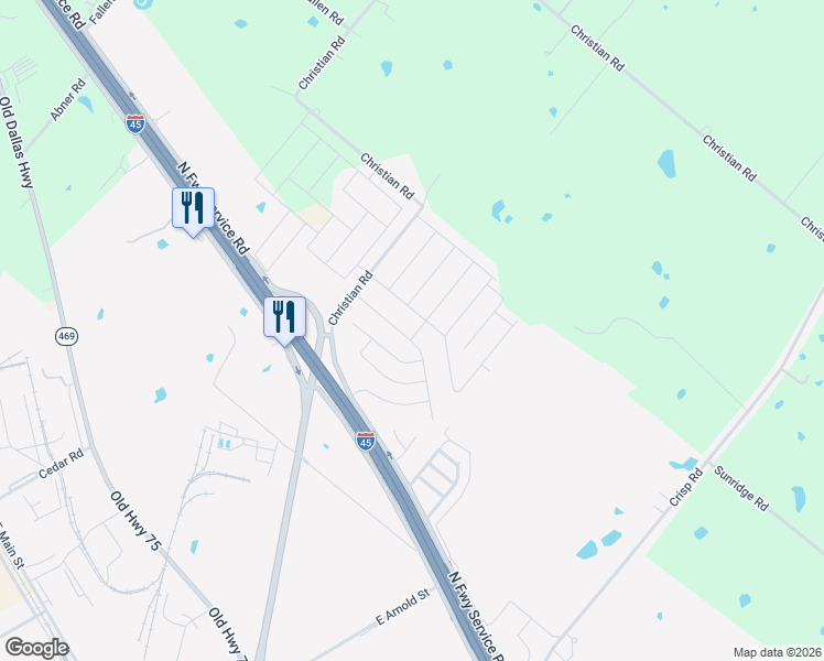 map of restaurants, bars, coffee shops, grocery stores, and more near 3307 Cardinal Drive in Ennis