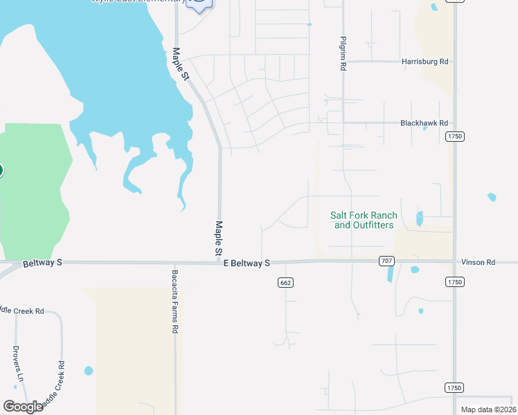 map of restaurants, bars, coffee shops, grocery stores, and more near 250 East Beltway South in Abilene